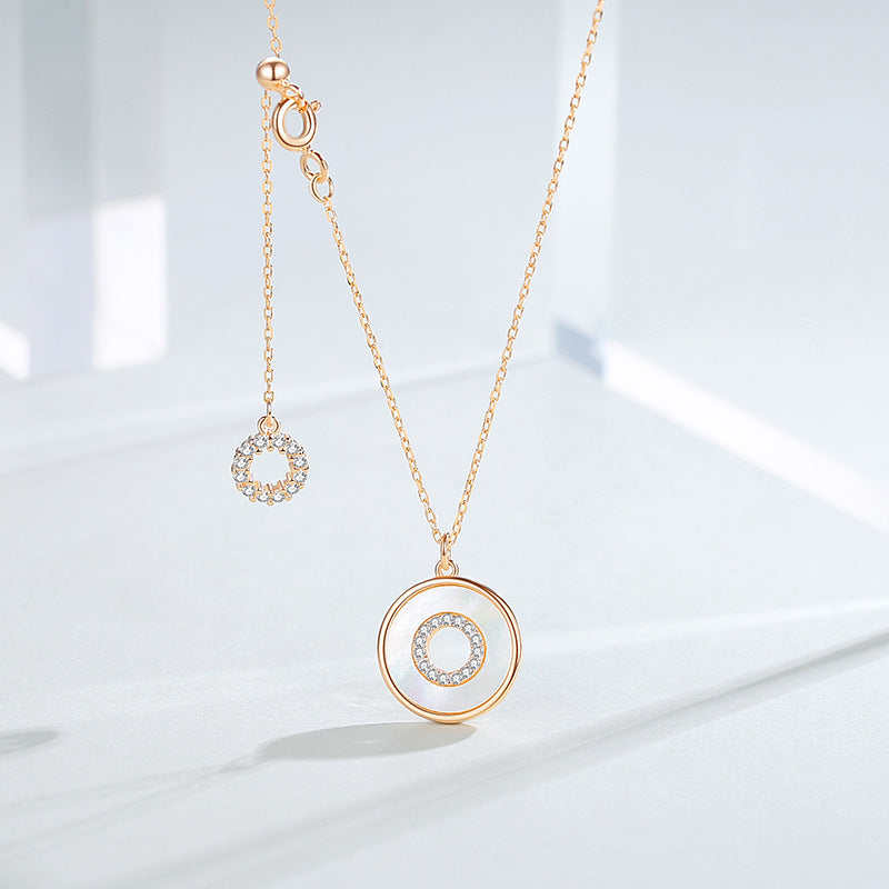 Circle Strip Long Chain Necklace