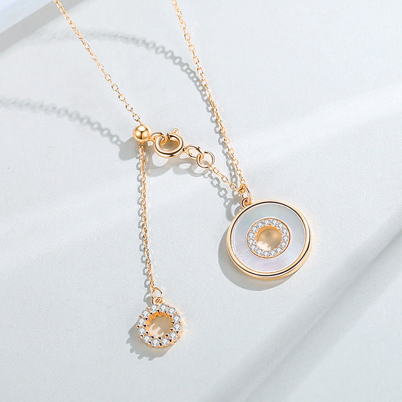 Circle Strip Long Chain Necklace