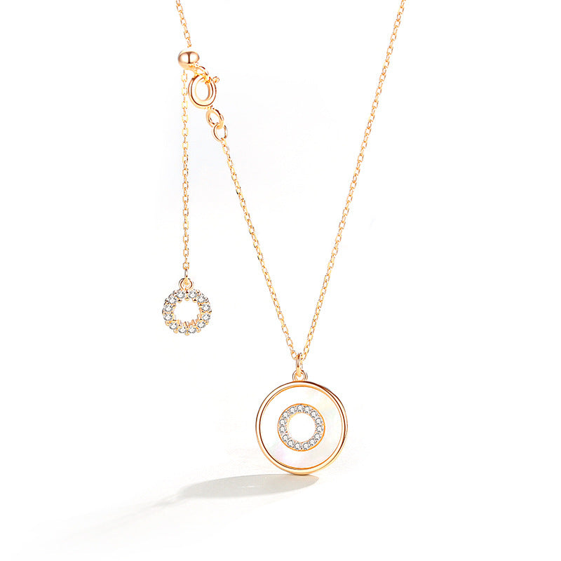 Circle Strip Long Chain Necklace
