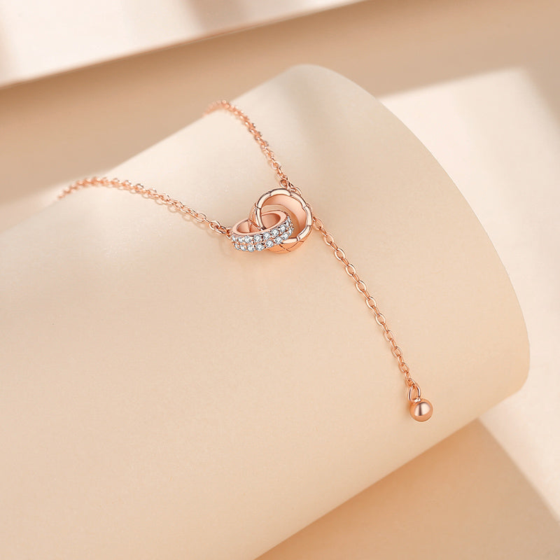 Twin Soul Strip Long Chain Necklace