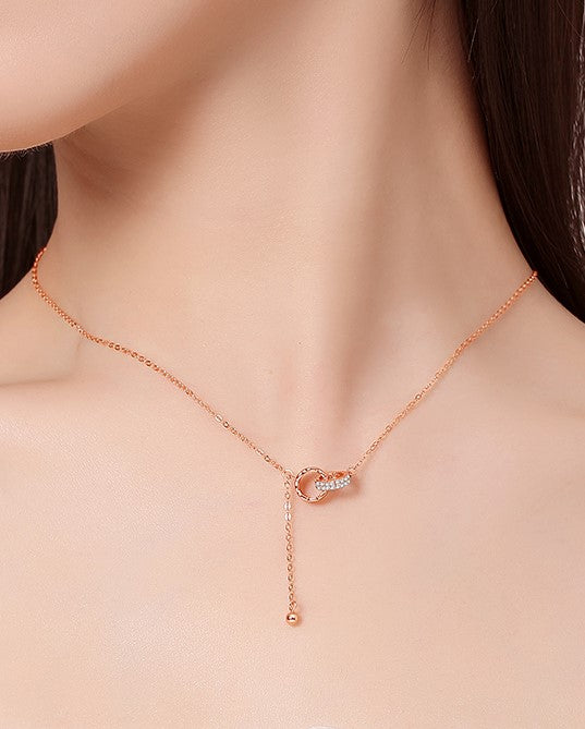 Twin Soul Strip Long Chain Necklace