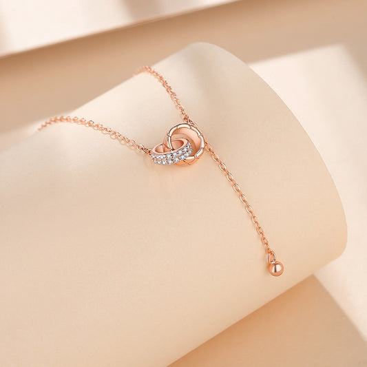 Twin Soul Strip Long Chain Necklace